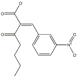 2-METHYLETHYL-2-(3-NITROBENZYLIDENE)ACETOACETATE Struktur