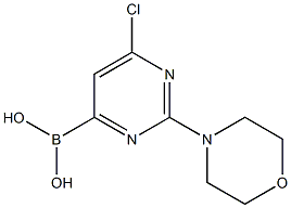 2-MORPHOLINO-6-CHLOROPYRIMIDINE-4-BORONIC ACID Struktur