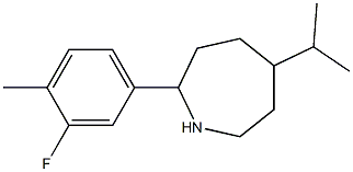 2-(3-FLUORO-4-METHYLPHENYL)-5-ISOPROPYLAZEPANE Struktur