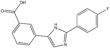 3-[2-(4-FLUOROPHENYL)-1H-IMIDAZOL-5-YL]BENZOIC ACID Struktur