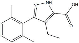 5-(2,6-DIMETHYL-PHENYL)-4-ETHYL-2H-PYRAZOLE-3-CARBOXYLIC ACID Struktur