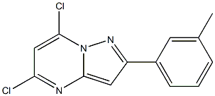 5,7-DICHLORO-2-(3-METHYLPHENYL)PYRAZOLO[1,5-A]PYRIMIDINE Struktur