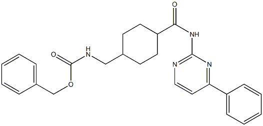 BENZYL ({4-[(4-PHENYLPYRIMIDIN-2-YL)CARBAMOYL]CYCLOHEXYL}METHYL)CARBAMATE Struktur