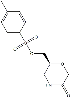 TOLUENE-4-SULFONIC ACID 5-OXO-MORPHOLIN-2-YL-(S)-METHYL ESTER Struktur