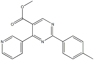 methyl 2-(4-methylphenyl)-4-(3-pyridinyl)-5-pyrimidinecarboxylate Struktur