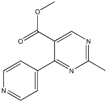 methyl 2-methyl-4-(4-pyridinyl)-5-pyrimidinecarboxylate Struktur