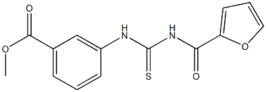 methyl 3-({[(2-furylcarbonyl)amino]carbothioyl}amino)benzoate Struktur