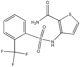 3-({[2-(trifluoromethyl)phenyl]sulfonyl}amino)thiophene-2-carboxamide Struktur