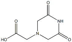 2-(3,5-dioxopiperazino)acetic acid Struktur