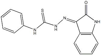 2-(2-oxo-1,2-dihydro-3H-indol-3-yliden)-N-phenyl-1-hydrazinecarbothioamide Struktur