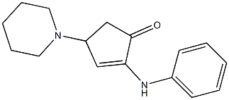 2-anilino-4-piperidinocyclopent-2-en-1-one Struktur