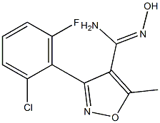 3-(2-chloro-6-fluorophenyl)-N'-hydroxy-5-methylisoxazole-4-carboximidamide Struktur