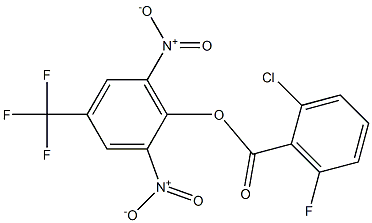 2,6-dinitro-4-(trifluoromethyl)phenyl 2-chloro-6-fluorobenzoate Struktur