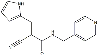 N1-(4-pyridylmethyl)-2-cyano-3-(1H-pyrrol-2-yl)acrylamide Struktur