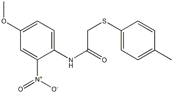 N-(4-methoxy-2-nitrophenyl)-2-[(4-methylphenyl)sulfanyl]acetamide Struktur