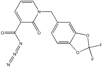 3-(azidocarbonyl)-1-[(2,2-difluoro-1,3-benzodioxol-5-yl)methyl]-2(1H)-pyridinone Struktur