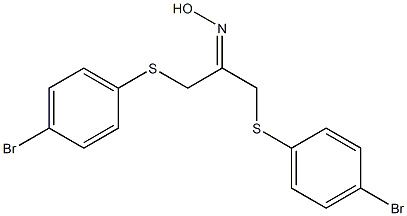 1,3-bis[(4-bromophenyl)sulfanyl]acetone oxime Struktur