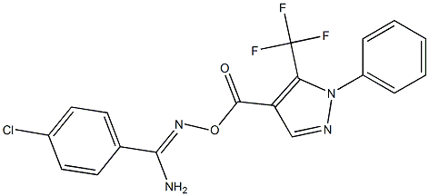 O1-{[1-phenyl-5-(trifluoromethyl)-1H-pyrazol-4-yl]carbonyl}-4-chlorobenzene-1-carbohydroximamide Struktur