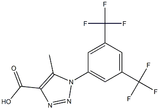 1-[3,5-di(trifluoromethyl)phenyl]-5-methyl-1H-1,2,3-triazole-4-carboxylic acid Struktur