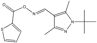 1-(tert-butyl)-3,5-dimethyl-4-({[(2-thienylcarbonyl)oxy]imino}methyl)-1H-pyrazole Struktur