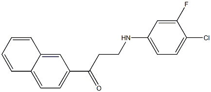 3-(4-chloro-3-fluoroanilino)-1-(2-naphthyl)-1-propanone Struktur