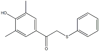 1-(4-hydroxy-3,5-dimethylphenyl)-2-(phenylsulfanyl)-1-ethanone Struktur