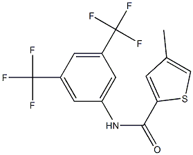 N2-[3,5-di(trifluoromethyl)phenyl]-4-methylthiophene-2-carboxamide Struktur