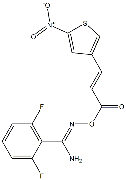 O1-[3-(5-nitro-3-thienyl)acryloyl]-2,6-difluoro-1-benzenecarbohydroximamide Struktur