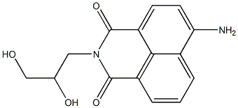 6-amino-2-(2,3-dihydroxypropyl)-1H-benzo[de]isoquinoline-1,3(2H)-dione Struktur