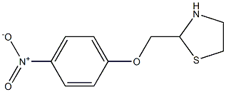 2-[(4-nitrophenoxy)methyl]-1,3-thiazolane Struktur