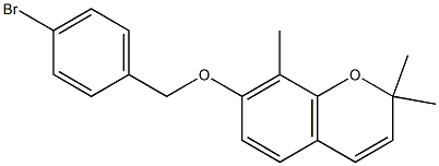 7-[(4-bromobenzyl)oxy]-2,2,8-trimethyl-2H-chromene Struktur