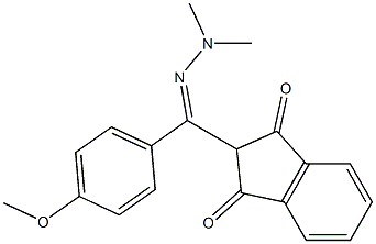 2-[[(Z)-2,2-dimethylhydrazono](4-methoxyphenyl)methyl]-1H-indene-1,3(2H)-dione Struktur