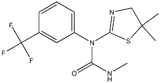 N-(5,5-dimethyl-4,5-dihydro-1,3-thiazol-2-yl)-N'-methyl-N-[3-(trifluoromethyl)phenyl]urea Struktur