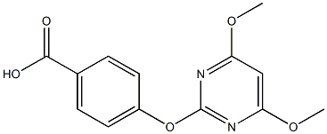 4-[(4,6-dimethoxy-2-pyrimidinyl)oxy]benzenecarboxylic acid Struktur