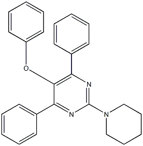 5-phenoxy-4,6-diphenyl-2-piperidinopyrimidine Struktur