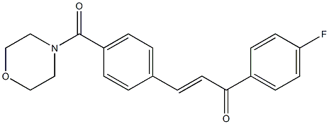 (E)-1-(4-fluorophenyl)-3-[4-(morpholinocarbonyl)phenyl]-2-propen-1-one Struktur