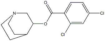 1-azabicyclo[2.2.2]oct-3-yl 2,4-dichlorobenzoate Struktur