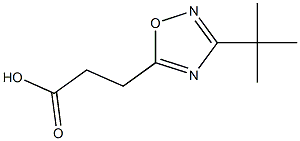 3-(3-tert-butyl-1,2,4-oxadiazol-5-yl)propanoic acid Struktur