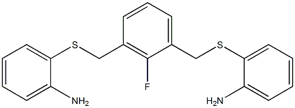 2-[(3-{[(2-aminophenyl)thio]methyl}-2-fluorobenzyl)thio]aniline Struktur