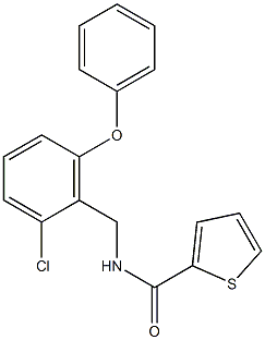 N2-(2-chloro-6-phenoxybenzyl)thiophene-2-carboxamide Struktur