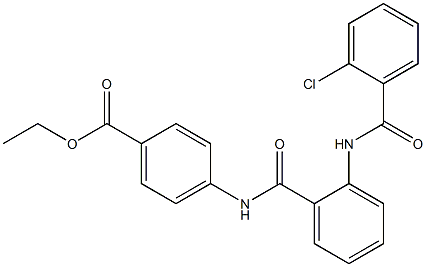 ethyl 4-({2-[(2-chlorobenzoyl)amino]benzoyl}amino)benzoate Struktur