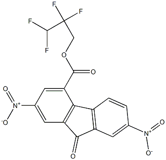 2,2,3,3-tetrafluoropropyl 2,7-dinitro-9-oxo-9H-4-fluorenecarboxylate Struktur