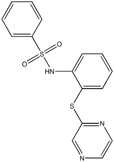 N-[2-(2-pyrazinylsulfanyl)phenyl]benzenesulfonamide Struktur