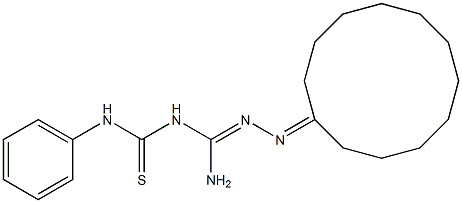 1-{amino[(anilinocarbothioyl)amino]methylidene}-2-cyclododecylidenhydrazine Struktur