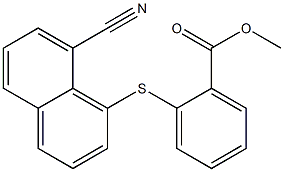 methyl 2-[(8-cyano-1-naphthyl)thio]benzoate Struktur