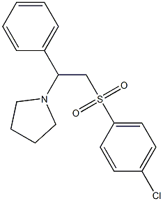 1-{2-[(4-chlorophenyl)sulfonyl]-1-phenylethyl}pyrrolidine Struktur