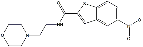 N-(2-morpholinoethyl)-5-nitro-1-benzothiophene-2-carboxamide Struktur