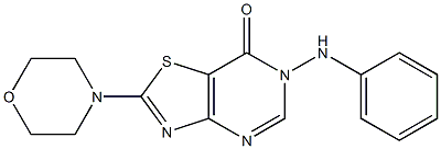 6-anilino-2-morpholino[1,3]thiazolo[4,5-d]pyrimidin-7(6H)-one Struktur