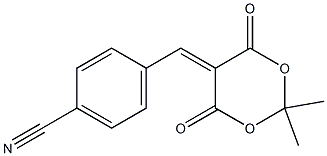 4-[(2,2-dimethyl-4,6-dioxo-1,3-dioxan-5-yliden)methyl]benzonitrile Struktur