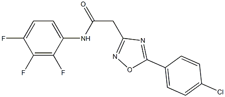 N1-(2,3,4-trifluorophenyl)-2-[5-(4-chlorophenyl)-1,2,4-oxadiazol-3-yl]acetamide Struktur